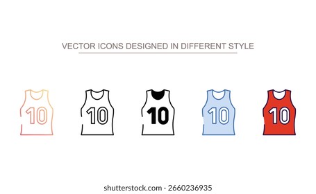 Design de ícone de Jersey com ilustração de estoque de fundo branco