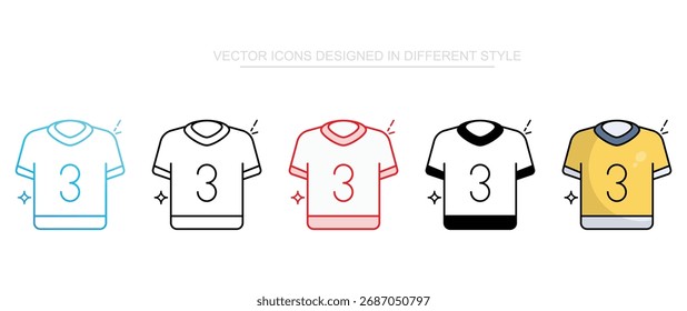 Design de ícone de Jersey com ilustração de estoque de fundo branco