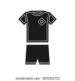 Icono de Jersey aislado en fondo blanco. Símbolo deportivo moderno, simple, vector, icono para el diseño de sitios web, aplicación móvil, ui. Ilustración vectorial