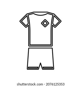Jersey icon isolated on white background. Sports apparel symbol modern, simple, vector, icon for website design, mobile app, ui. Vector illustration