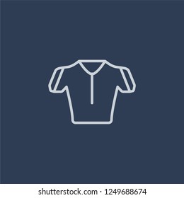 Jersey icon. Jersey linear design concept from Clothes collection. Simple element vector illustration on dark blue background.