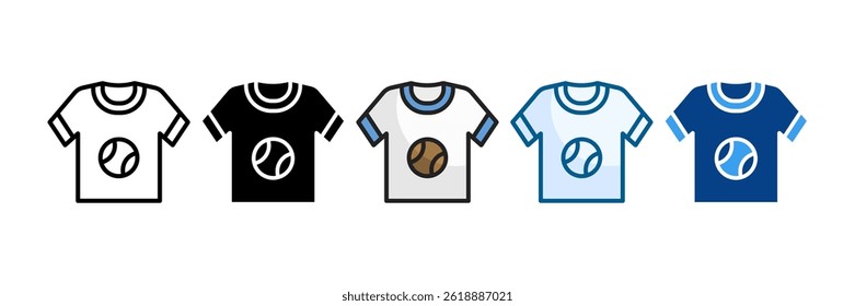 Jersey Icon Set Multiple Style Collection