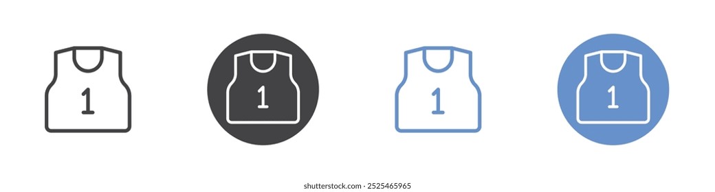 Jersey icon Thin outline art symbol