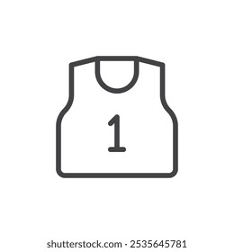 Jersey icon Thin outline art symbol