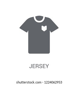 Jersey icon. Trendy Jersey logo concept on white background from Clothes collection. Suitable for use on web apps, mobile apps and print media.
