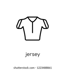 jersey icon. Trendy modern flat linear vector jersey icon on white background from thin line Clothes collection, outline vector illustration