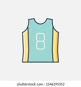 Jersey icon vector filled outline style. vector icons