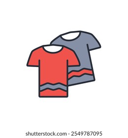 jersey icon. vector.Editable stroke.linear style sign for use web design,logo.Symbol illustration.