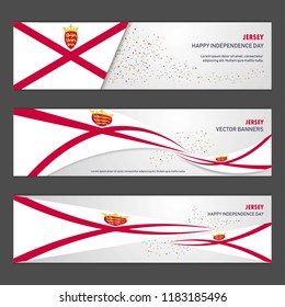 Jersey independence day abstract background design banner and flyer, postcard, landscape, celebration vector illustration