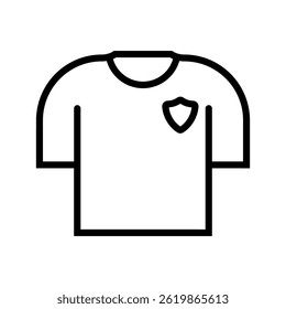 Ilustración vectorial De Línea De Jersey Aislada Sobre Fondo Blanco.