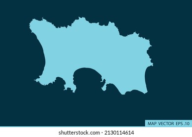 Jersey map ,Abstract mash line and point scales on dark background for your web site design map logo, app, ui ,Travel. Vector illustration eps 10.