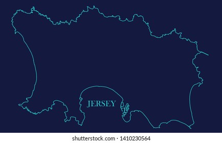 Jersey Map Background Vector eps10