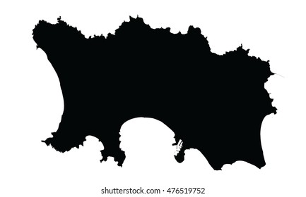 Jersey map black color