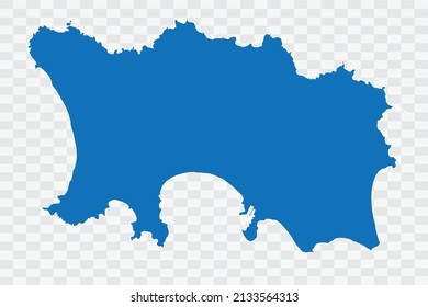 Jersey Map blue Color on Backgound png