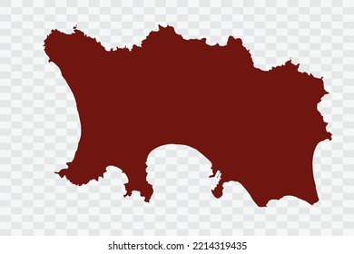 Jersey Map burnt brown Color on White Background quality files Color (701205) png