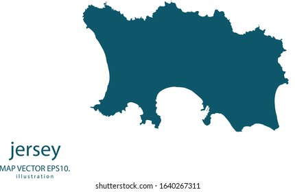 Jersey Map High Detailed On White Stock Vector (Royalty Free ...