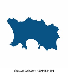 Jersey map High Detailed on white background. Abstract design vector illustration eps 10