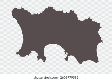 Jersey Map Minimalist  High-Quality PNG  Ash Color on Transparent Background Perfect for presentations infographics educational materials and graphic design projects