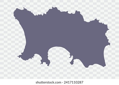 Jersey Map pewter Color on White Background quality files Png