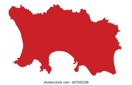 Jersey map red color