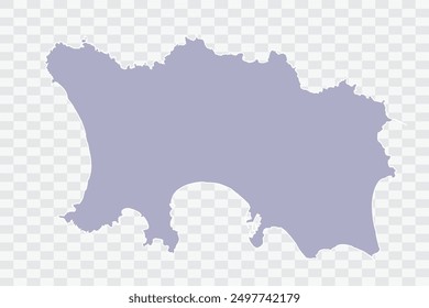 Jersey Map silver Color on White Background quality files Png