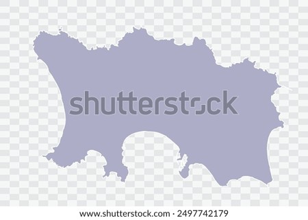 Jersey Map silver Color on White Background quality files Png
