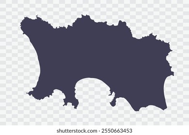 Jersey Map Slate Color on White Background quality files Png