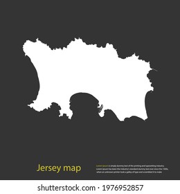 Jersey map white color High Detailed on dark background. Abstract design vector illustration eps 10