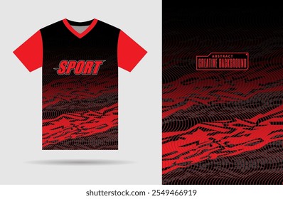 Jersey mockup com fundo de textura abstrata e modelo de ilustração de design moderno para uniforme esportivo