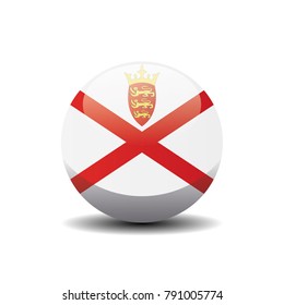 Jersey national circle button flag background texture. Vector illustration.