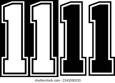 Jersey number 11 for t-shirt designs