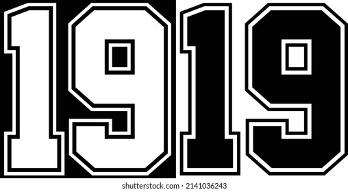 Jersey number 19 for t-shirt designs