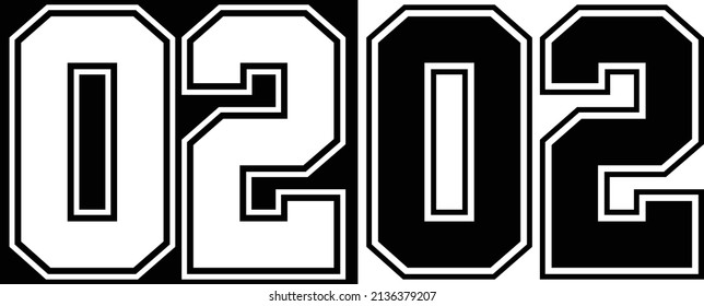 Jersey Number 2 Sport Sign Stock Vector (Royalty Free) 2136379207 ...