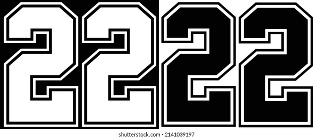 Jersey number 22 for t-shirt designs