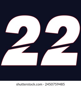 Jersey number 22 for t-shirt designs