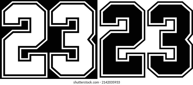 Jersey Number 23 for T-Shirt Design