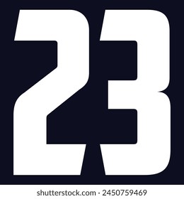 Jersey Number 23 for T-Shirt Design