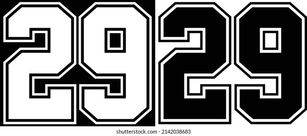 Jersey Number 29 for t-shirt designs