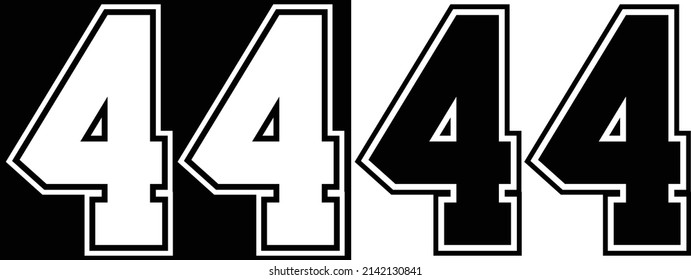 Jersey Number 44 For T-shirt Design