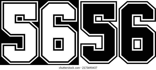 Jersey number 56 for tshirt design