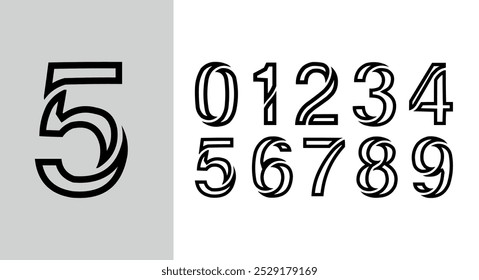 Jersey number design and jersey number typography
