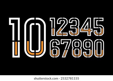 Design de número de Jersey e tipografia de número de jersey