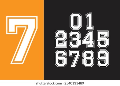 Jersey Number Design And Jersey Number Typography