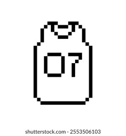 jersey number seven pixel art