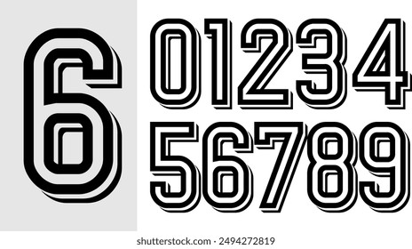 Jersey number and jersey number typography