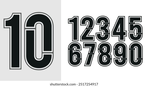 Jersey number and jersey number typography