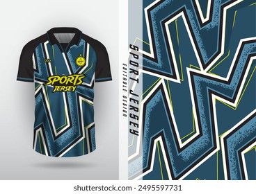 Jersey, outdoor sports design, jersey, football, futsal, running, exercise, grain pattern, classic style, black navy blue.