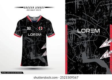 Diseño de patrón de jersey, ilustración, fondo textil para camiseta deportiva, camiseta de jersey de fútbol para fútbol.