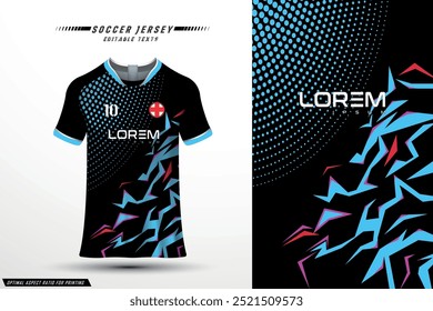 jersey pattern design, illustration, textile background for sports t-shirt, football jersey shirt for football.