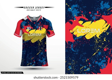jersey pattern design, illustration, textile background for sports t-shirt, football jersey shirt for football.